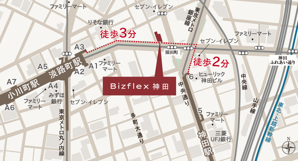 現地案内図の拡大図