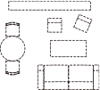コミュニケーション型レイアウトのイメージイラスト
